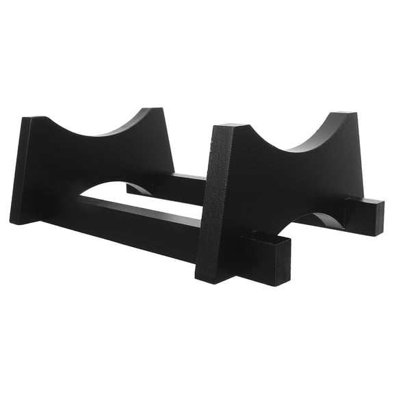 LIFKOME Black Wooden Wine Barrel Rack with Sturdy Support for Home Countertop Display