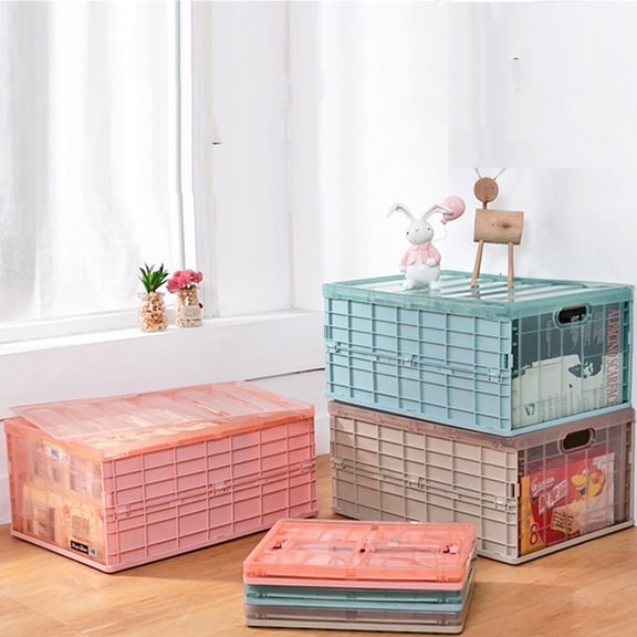 LIFKOME Foldable Plastic Storage Case Portable Organizer for Home Office Use, Multifunctional Small Size S Container
