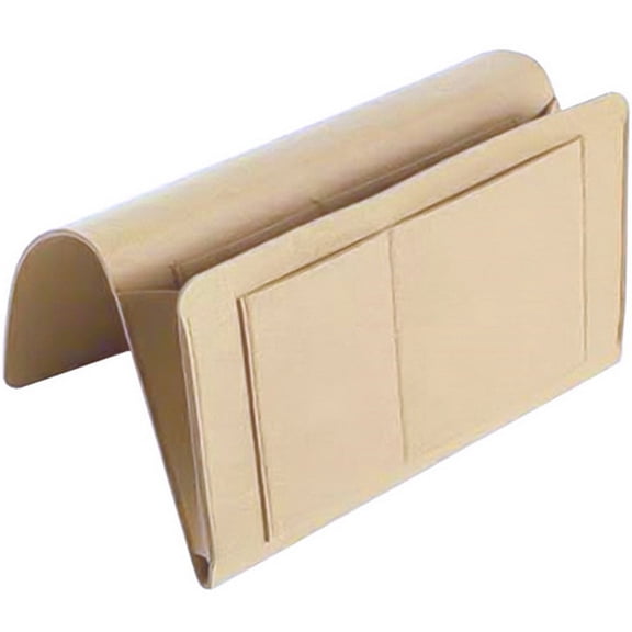 LIFKOME Classic Beige Bedside Organizer for Extra Storage on Beds and Sofas