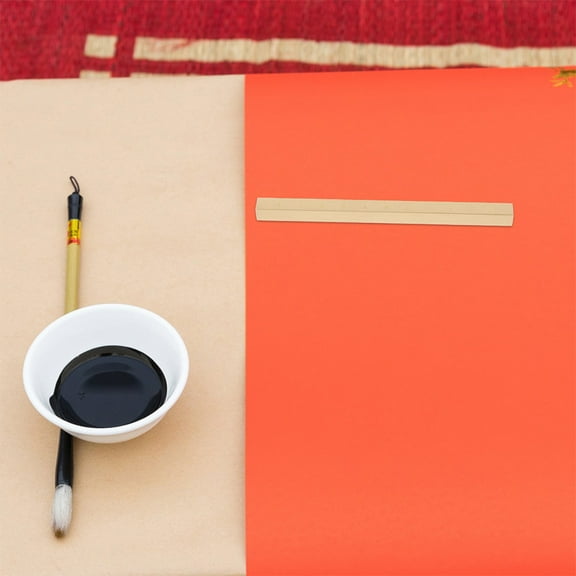 LIFKOME Copper Paperweight with Ruler Scale Desktop Decoration Convenient Copper Paperweight Paper Weight Chinese Calligraphy Paper Weight Calligraphy Paper Weight