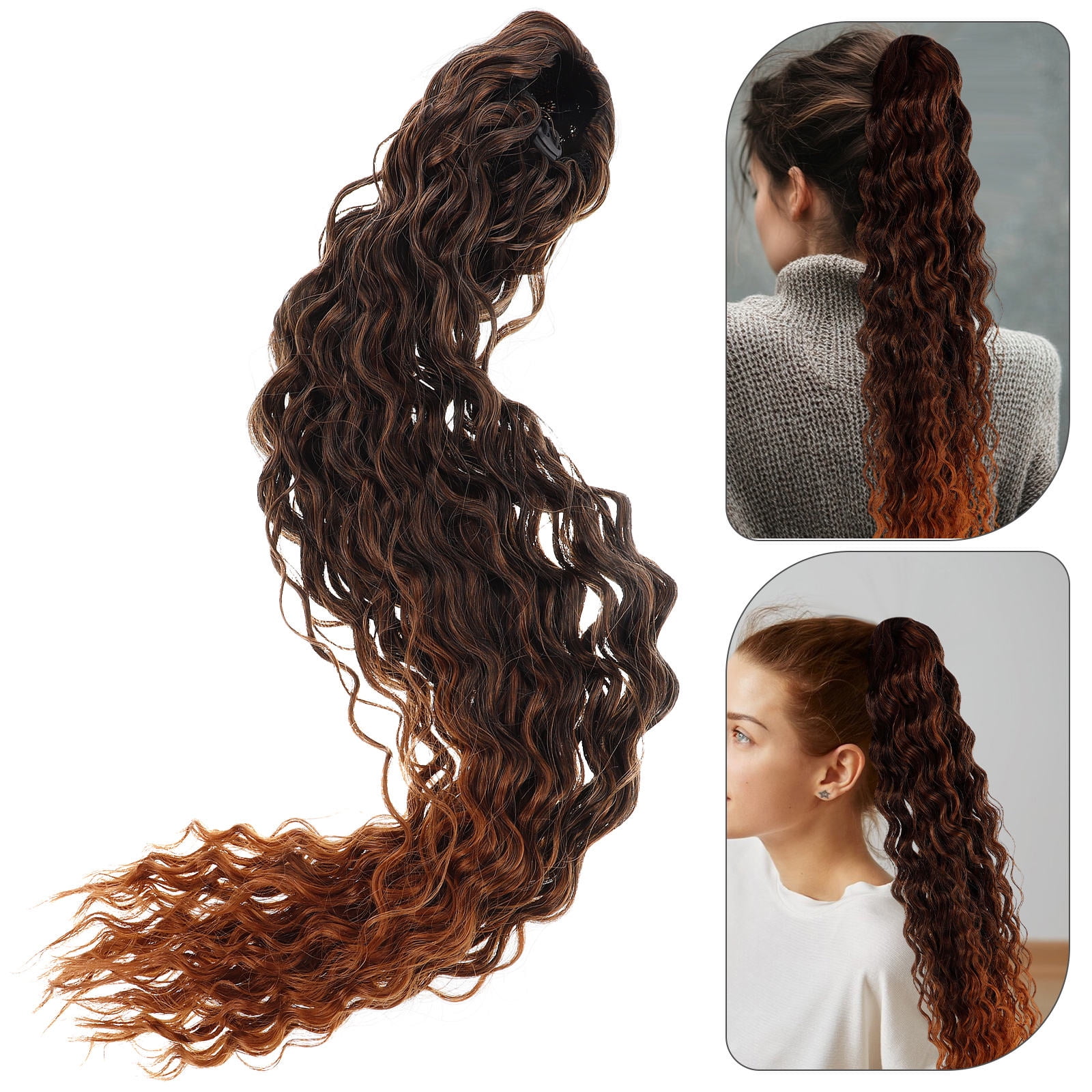 LIFKOME Curly Drawstring Ponytail Wig for Women with Deep Curl Design ...