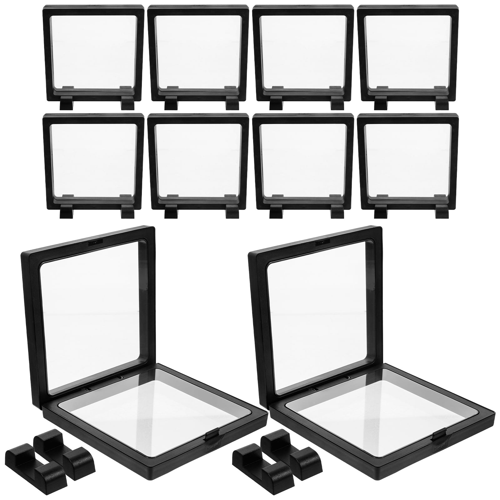 LIFKOME Decorative Black 3D Floating Display Box with Clear Flexible ...