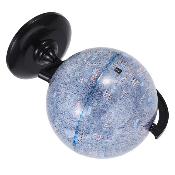 LIFKOME Detailed Lunar Globe Model Multi Color Rotating Moon Surface Globe for Study and Decor