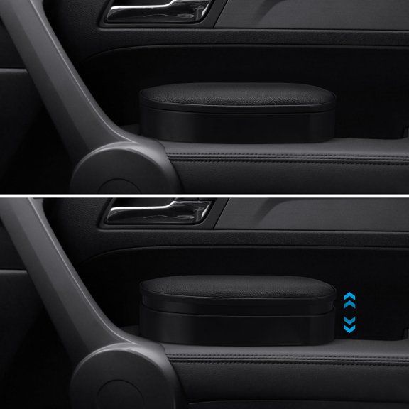 LIFKOME Durable Black Car Armrest Box with Soft Thick Elbow Support and Storage Space