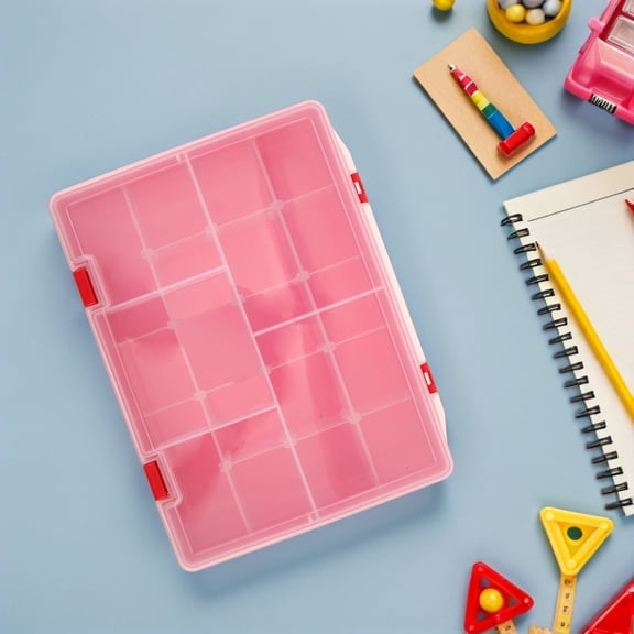 LIFKOME Durable Orange Plastic Organizer Bin for Building Bricks and Stem Kit Storage