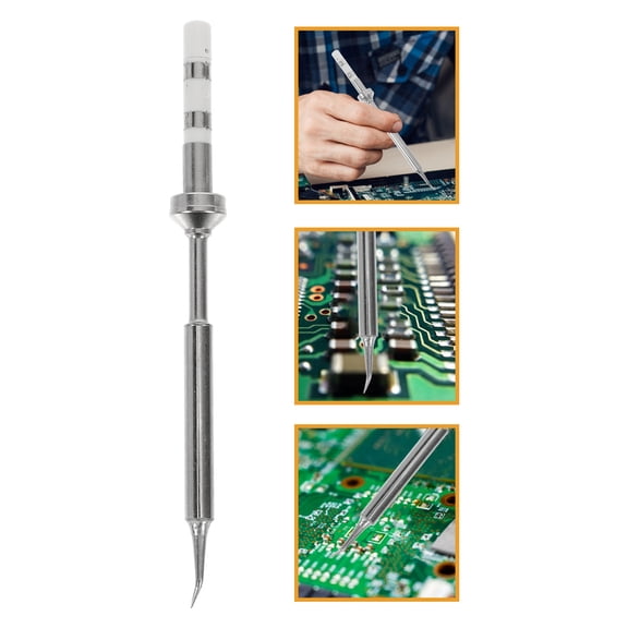 LIFKOME Plated Silver Stainless Steel ering Iron Tip with Ceramic Core for Precise Heat Conduction