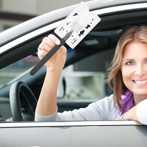 LIFKOME Extendable Rod Card Holder for Parking Tickets and Disabled Permit Holders