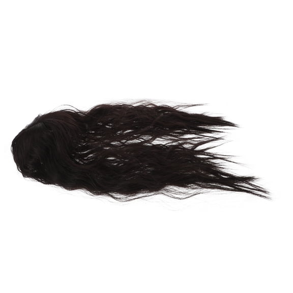 LIFKOME Women's Black Hairpiece Wig with High Temperature Resistant Fiber, 1 Piece Bald Patch for Natural Look