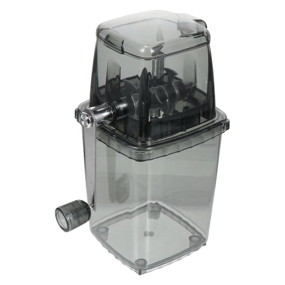 LIFKOME Hand Crank Ice Crusher Chopper Manual Ice Grinder with See Through Cover for Kitchen
