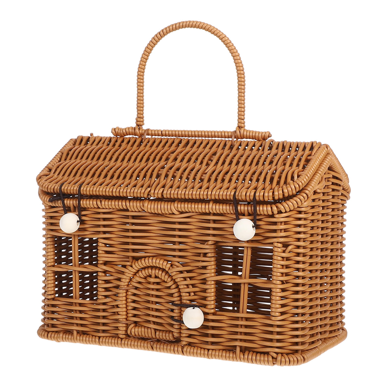 LIFKOME Bamboo Woven Hanging Basket For Flowers With Rope Ideal For