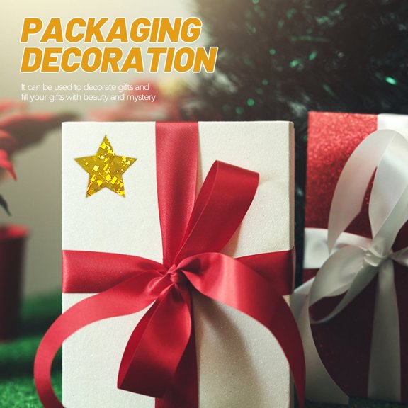 LIFKOME High Definition Golden Star Sticker Roll for Diary Decoration and Crafting Projects