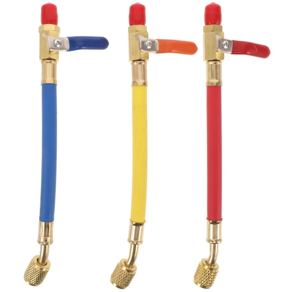 LIFKOME Hvac Charging Hose Ball Valves 3Pcs Metal Plastic For Refrigeration Systems And Low Loss Fittings