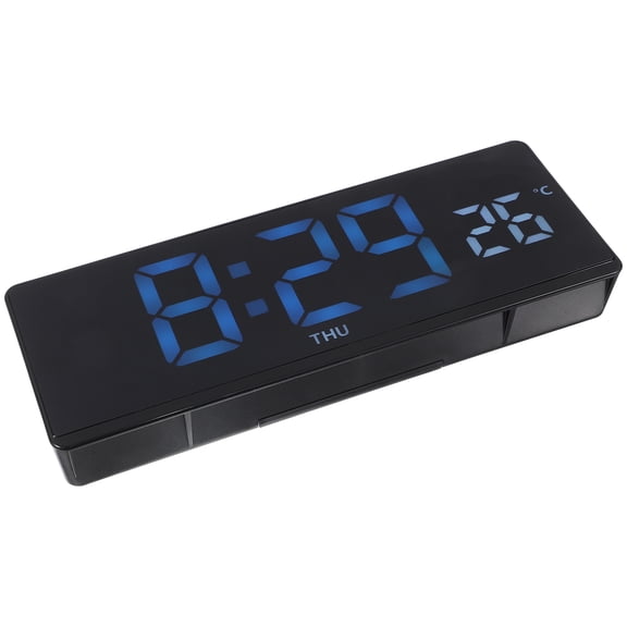 LIFKOME Indoor LED Digital Clock with Thermometer, Date Display, and Alarm for Home and Office Desk Use