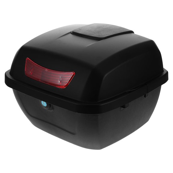 LIFKOME Motorcycle Top Box Black Storage Trunk Large Capacity Luggage Carrier Case