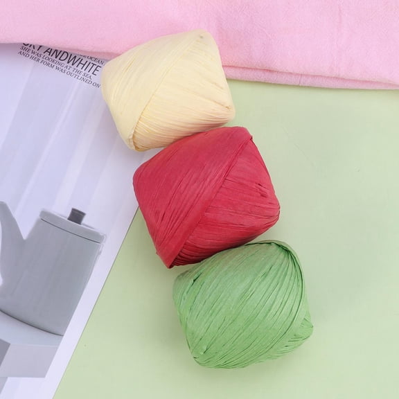 LIFKOME Natural Twine String for Arts Assorted Color Durable Straw Rope for DIY Rope Decor