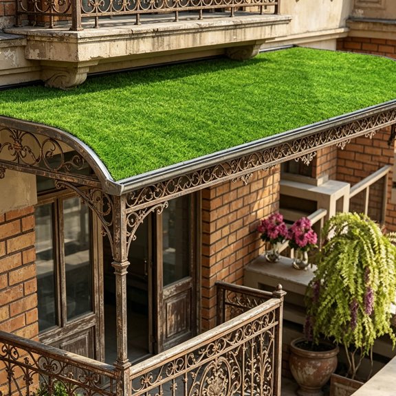 LIFKOME Outdoor Artificial Grass Turf Mat Thick Synthetic Lawn with Sound Deadening Feature