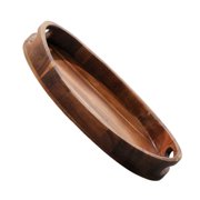 LIFKOME Wooden Tea Tray with Handles, Japanese Style Serving Platter for Tea, Coffee, Snacks, Home Decor