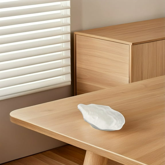 LIFKOME Oyster Shell Design Plate Irregular Shape Plate Fruit Plate Salad Plate Serving Tray Western Plate For Home Dining Restaurants Gatherings (7.5 inches)