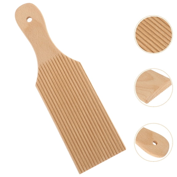 LIFKOME Spaghetti Maker Noodle Lattice Pasta Board Wood Chocolate 1Pack
