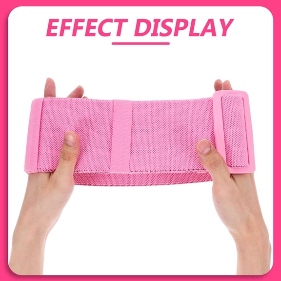 LIFKOME Pink Hip Elastic Band for Workout Use with Non Slip Rubber Grips Lightweight and Portable