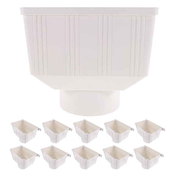 LIFKOME White Plastic Downspout Connector for Rainwater Collection System, and Weather-Resistant