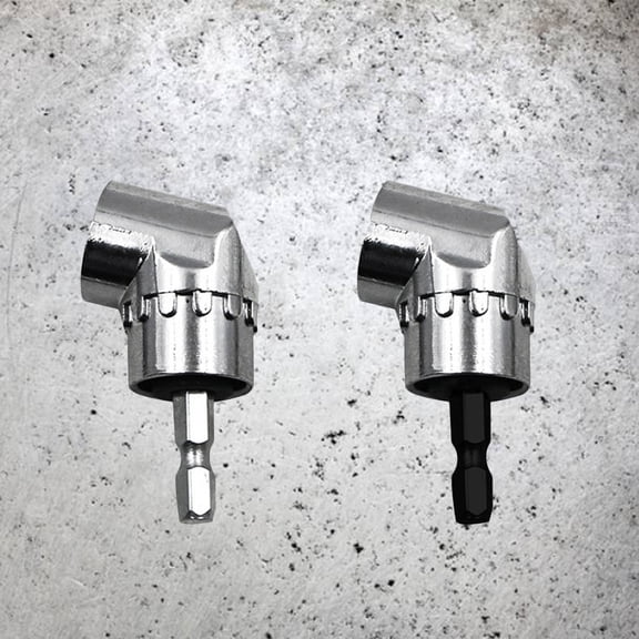 LIFKOME Plated Silver Right Angle Drill Adapter with Magnetic Socket for Electric Drill and Screwdriver Use