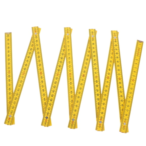 LIFKOME Lifkome Yellow Birch Folding Ruler, Compact and Versatile Precision Measuring Tool
