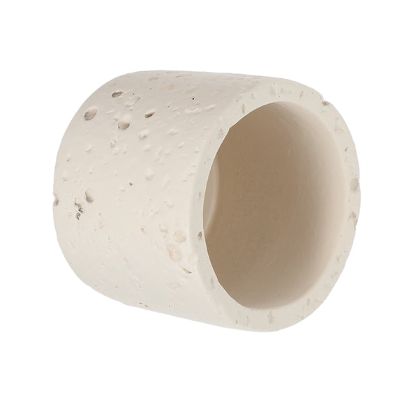 LIFKOME Portable Concrete Match Holder for Candle Storage with Rustic Stone Match Jar in Beige