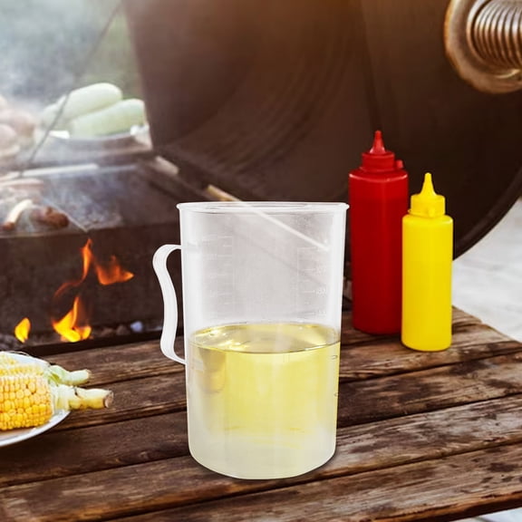 LIFKOME Portable Transparent Measuring Cup with Scale, Practical Oil and Liquid Measurement Container for Kitchen Use