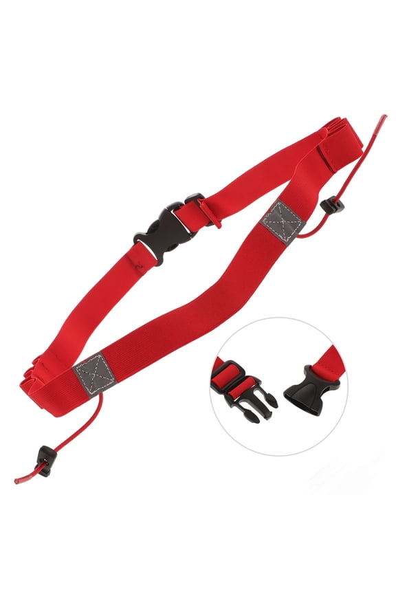 Reusable Race Bib Belt Red Reflective Sports Waistband for Running Safety
