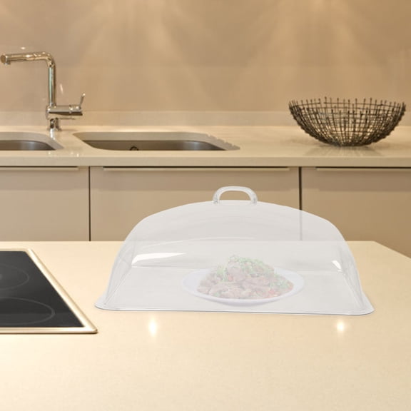 LIFKOME Reusable Transparent Food Cover Clear Plastic Tray Cover for Serving and Storage