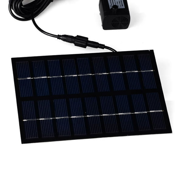 LIFKOME Solar Powered Fountain Pump for Water Displays with 4 Spray Heads and 200L/ Black Plastic