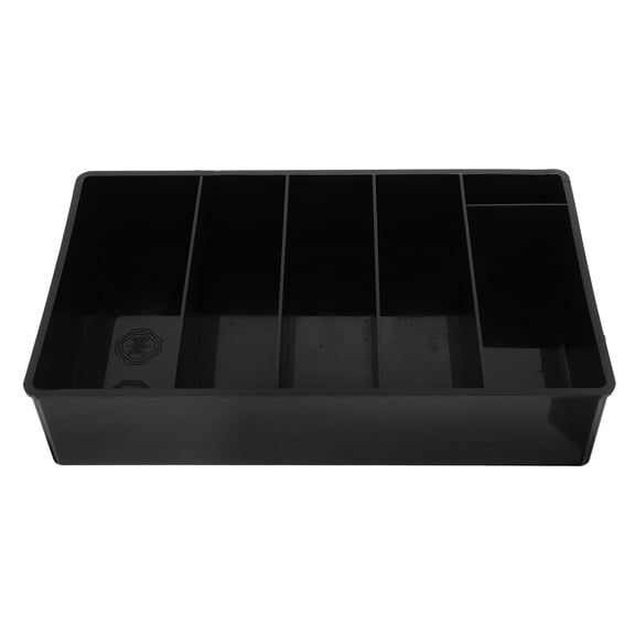 LIFKOME Stable Black Money Tray for Cash Checks Cards with Multi-Grid Desktop Organizer