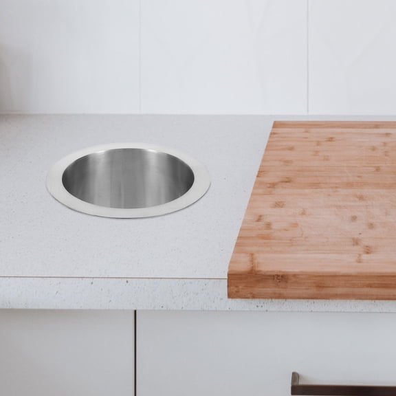 LIFKOME Stainless Steel Trash Chute for Trash Can Embedded Round Drop in Grommet for Home and Office Use