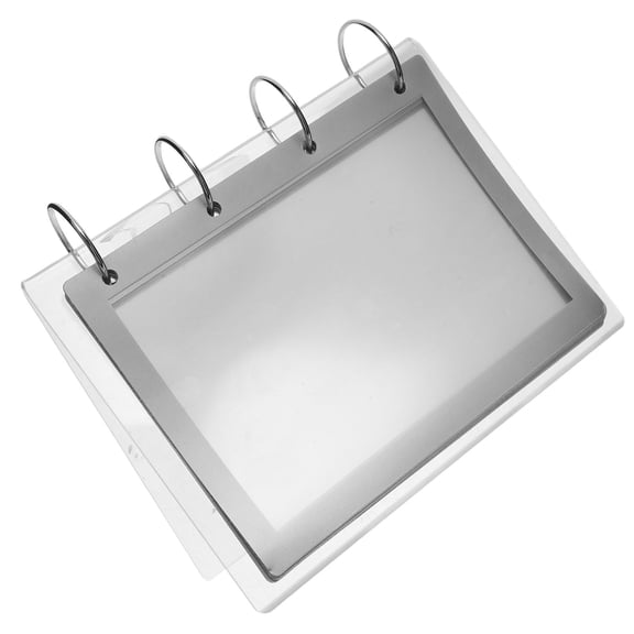 LIFKOME Tabletop Menu Holder with Page Sleeves, Countertop Display Sign Stand for Restaurant Cafe Bar Office Menu Cards