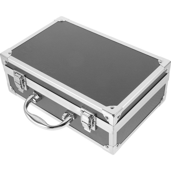 LIFKOME  Toolbox Aluminum Hard Case Gadgets Tools Handles Suitcases Black