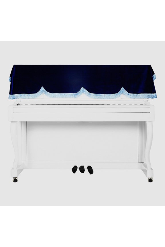 Upright Piano Protector Blue Velour Cover Dust Stain Scratch Resistant Style