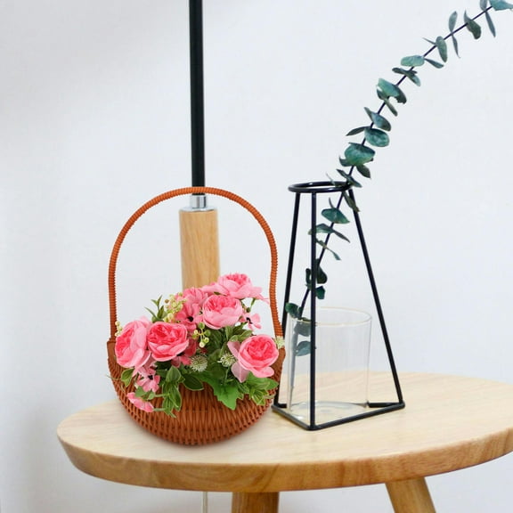 LIFKOME Vegetable Picking Basket Garden for Harvesting Vegetables Brown