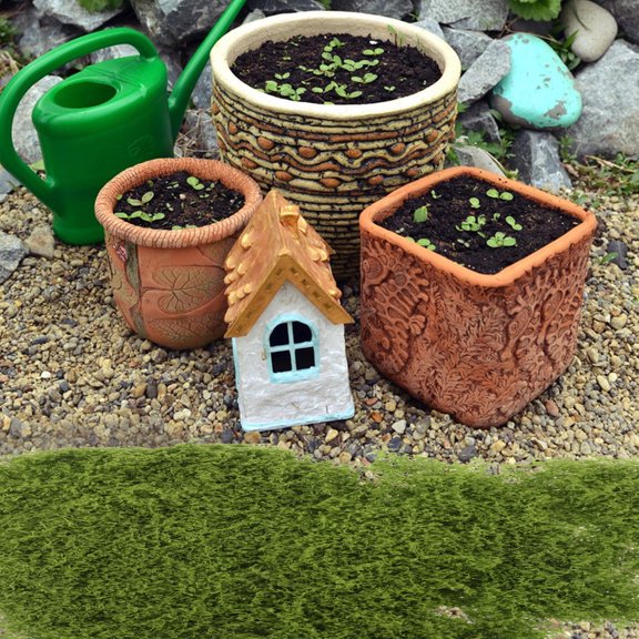 LIFKOME Versatile Artificial Moss Light Green for Plant Fillers and Home Garden Decoration