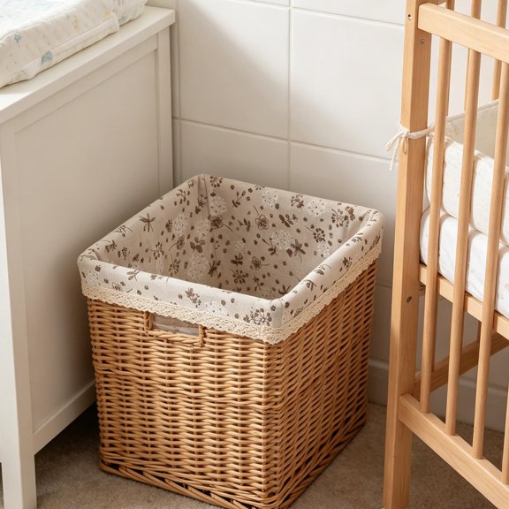 LIFKOME Washable Fabric Laundry Liner for Basket with Perfect Fit and Privacy Feature