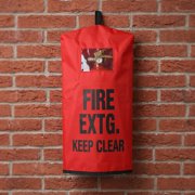 LIFKOME Quick-Install Wall-Mounted Red Fire Extinguisher Cover for Outdoor 2Pcs