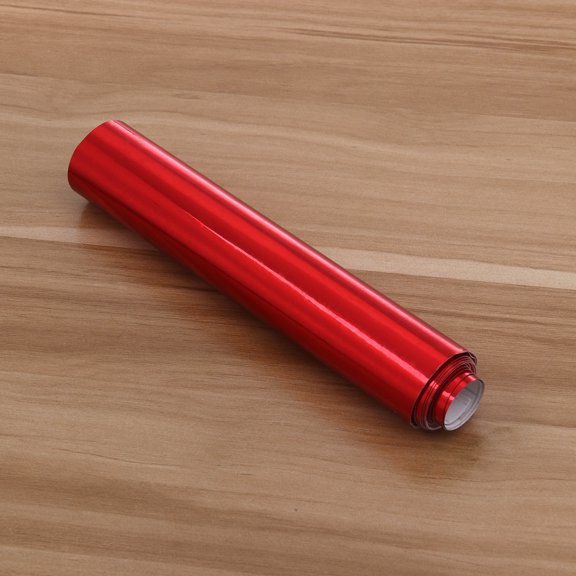LIFKOME Car Wrap Vinyl Film Red Reflective Electroplating Self Adhesive Waterproof and Removable