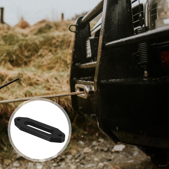 LIFKOME Winch Roller Guide Fairlead Aluminum Alloy for Vehicle Towing with Easy Installation and Durable Black Finish