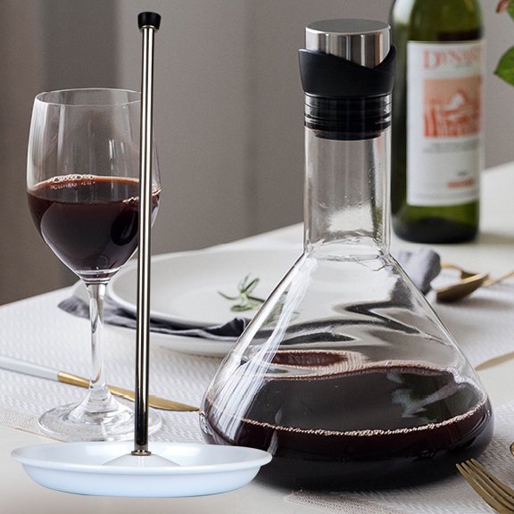 LIFKOME Wine Decanter Drying Rack for Countertop White Metal Stand Suitable for Home Bars 7.5 x 4.5 Inches