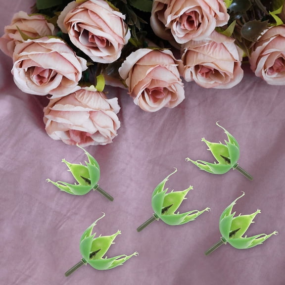 LIFKOME 200pcs Plastic Flower Holders for Bouquet Making, Preserved Flowers, Craft Supplies and Floral Decoration Accessories