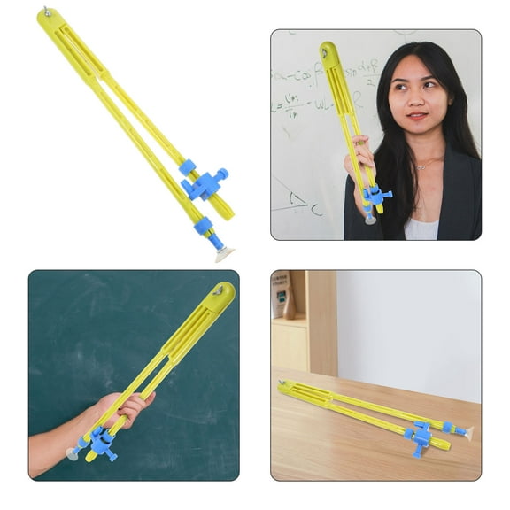 LIFKOME Yellow Math Compass for Teaching Geometry Demonstrations and Drafting on Whiteboards