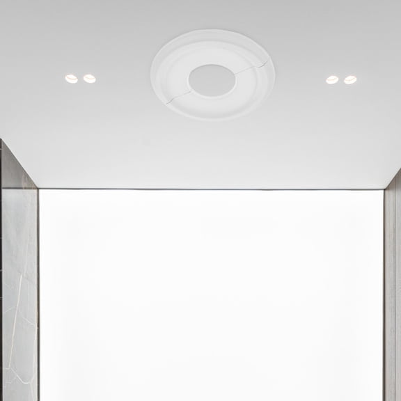 LIFKOME ceiling medal Ceiling Light Medallion White PU Light Fixture Accessory Interior Designers 1Pack
