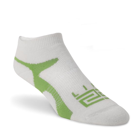 LIFT23 Tennis Sock (Green/White, Small (US size 3.5-5.5))