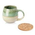 thumbnail image 1 of LIFVER 21Oz Large Coffee Mug with Protection Crock Coaster, Jumbo Ceramic Chocolate and Tea Cups for Hot Drinks, Reactive Glazed Cereal Mugs, Holiday Porcelain Gifts for Home &Office, 1 of 5