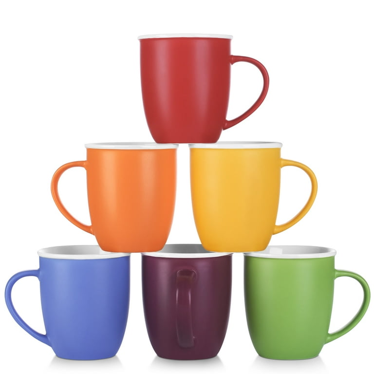 LIFVER 18oz Large Coffee Mugs Set of 6, Assorted Colored Coffee Mugs with  Handle, Matte Ceramic Larg…See more LIFVER 18oz Large Coffee Mugs Set of 6